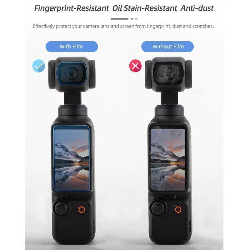 Laminas Vidrio Templado para DJI Osmo Pocket 3 y 4 - Telesin-4