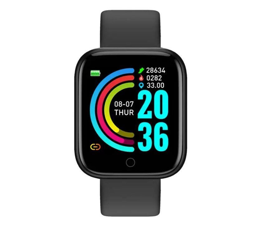 Smartwatch Reloj Inteligente Deportivo Y68 D20 Negro-0