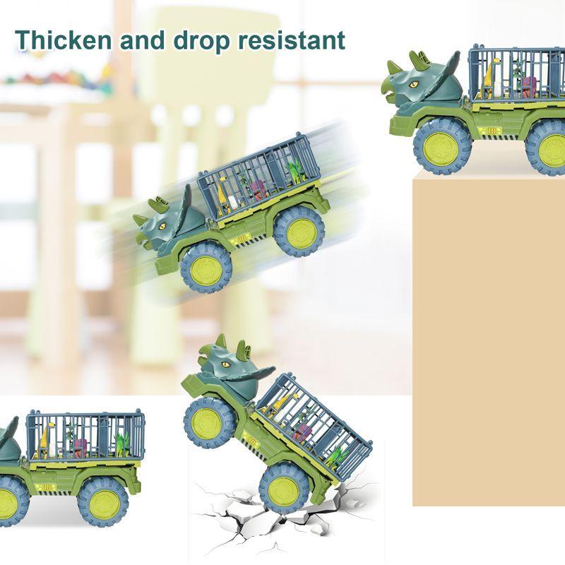 Camion Transporte con Dinosaurios para Niños Tiranosaurio Rex o Triceratops-4