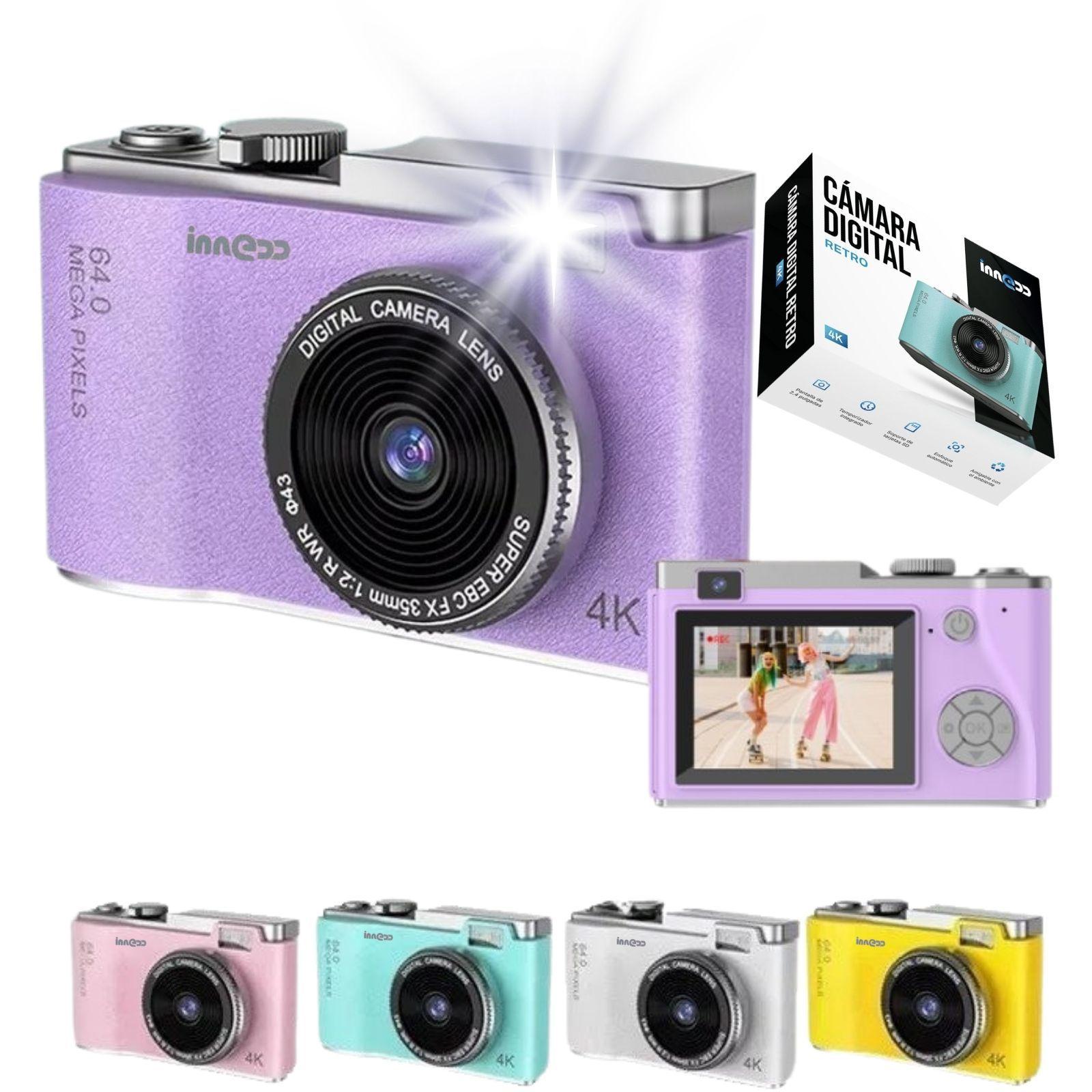 Cámara Retro para Niño 4K Con Fotos Videos Zoom y Juegos-0