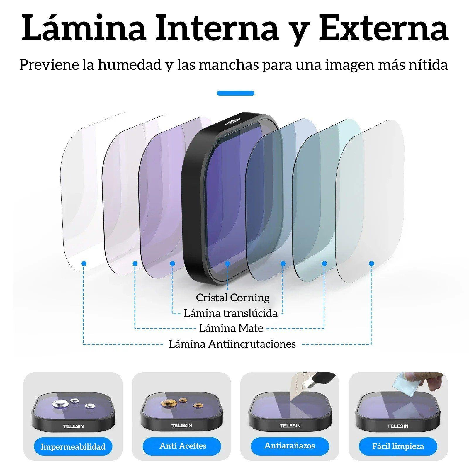 Pack 4 Filtros para GoPro Hero 13 CLP/ND64/32/16 - Telesin-2