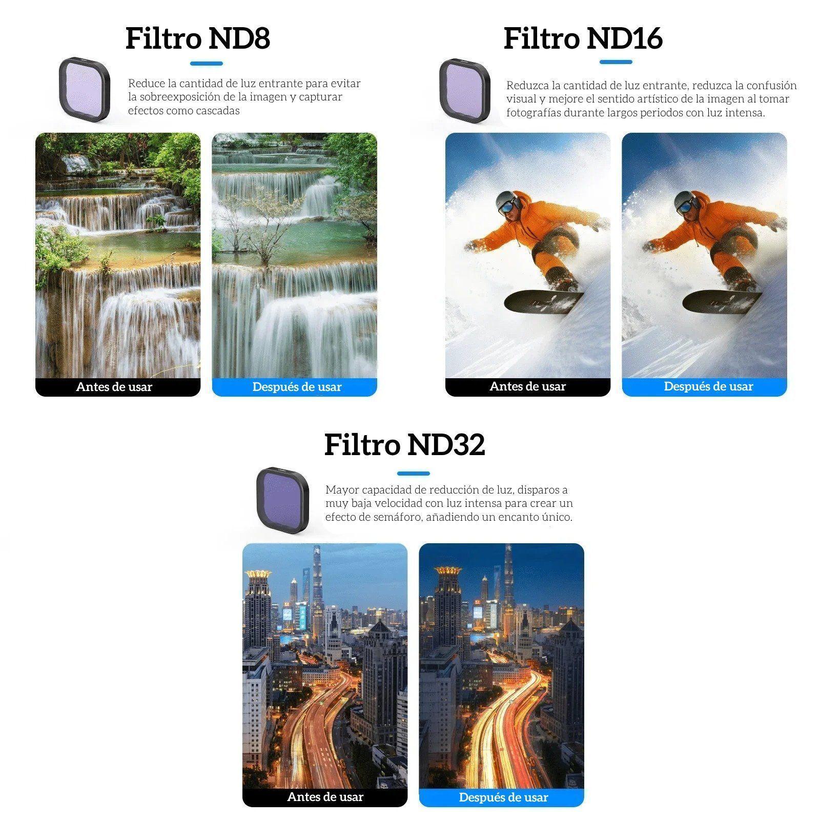 Pack 4 Filtros para GoPro Hero 13 CLP/ND64/32/16 - Telesin-5