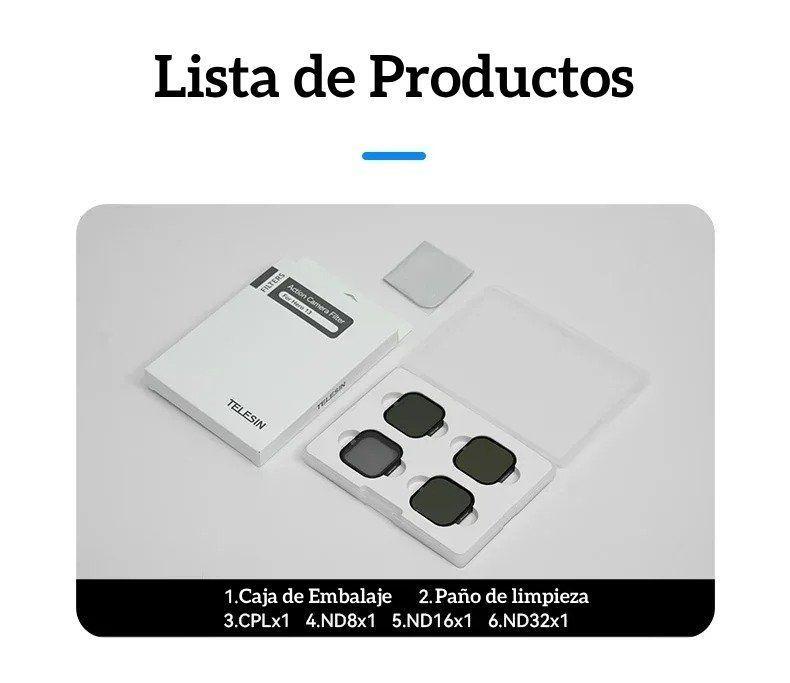 Pack 4 Filtros para GoPro Hero 13 CLP/ND64/32/16 - Telesin-6