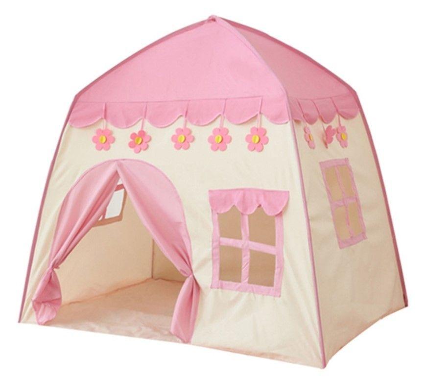 Carpa Estilo Casa Para Niños Portatil - Rosado-0