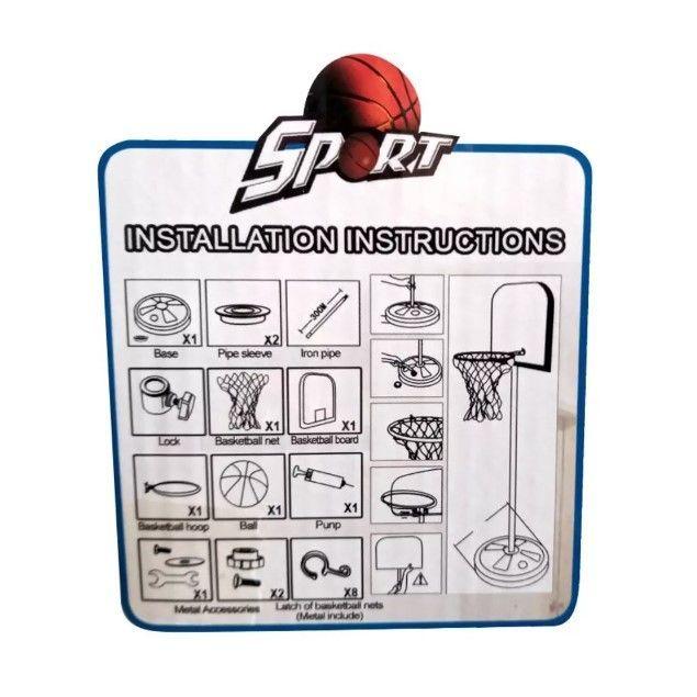Juego Aro de BasketBall Tablero + Balón Basquet de 116 cm-4