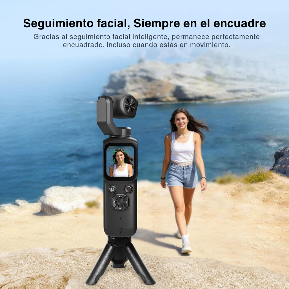 Cámara Pocket 4K 75MP con Gimbal 3 Ejes para Vlog Contenido-4