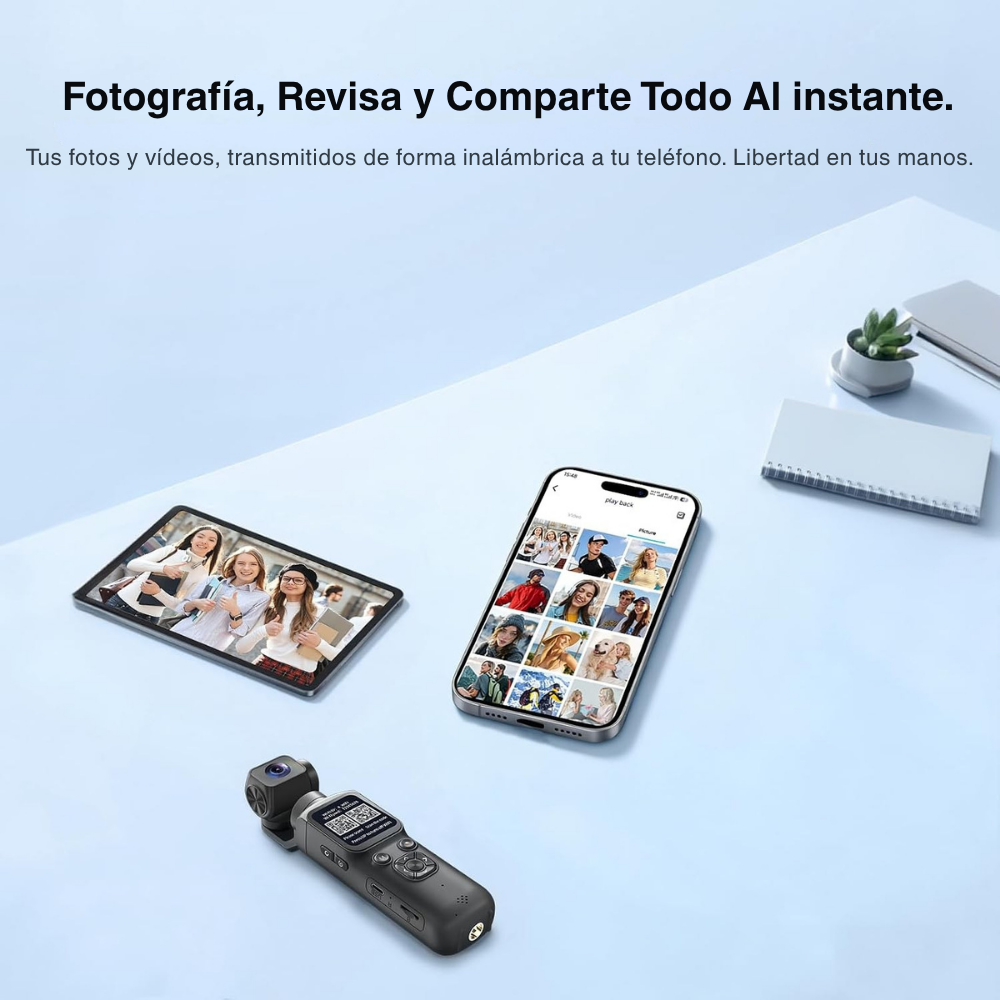Cámara Pocket 4K 75MP con Gimbal 3 Ejes para Vlog Contenido-6