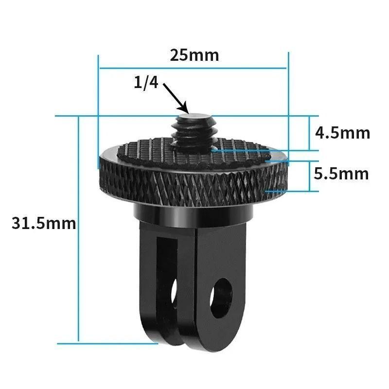Adaptador Aluminio Trípode Rosca 1/4 para Cámaras-7