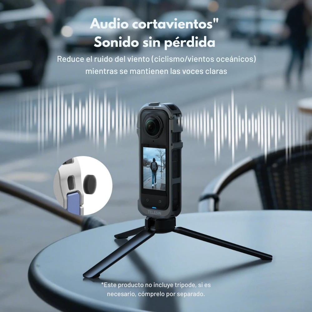 Jaula de Aluminio para Insta360 X5 + Protector - TELESIN -3