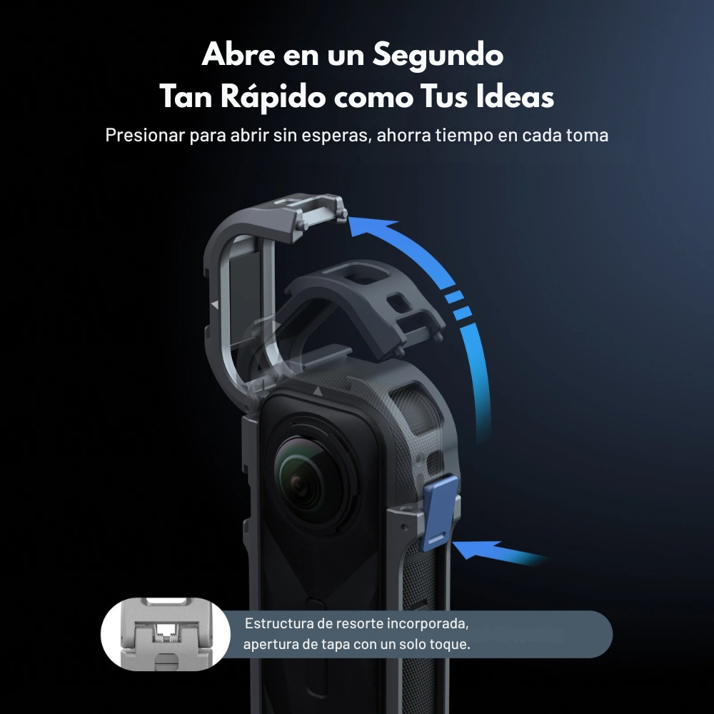 Jaula de Aluminio para Insta360 X5 + Protector - TELESIN -4