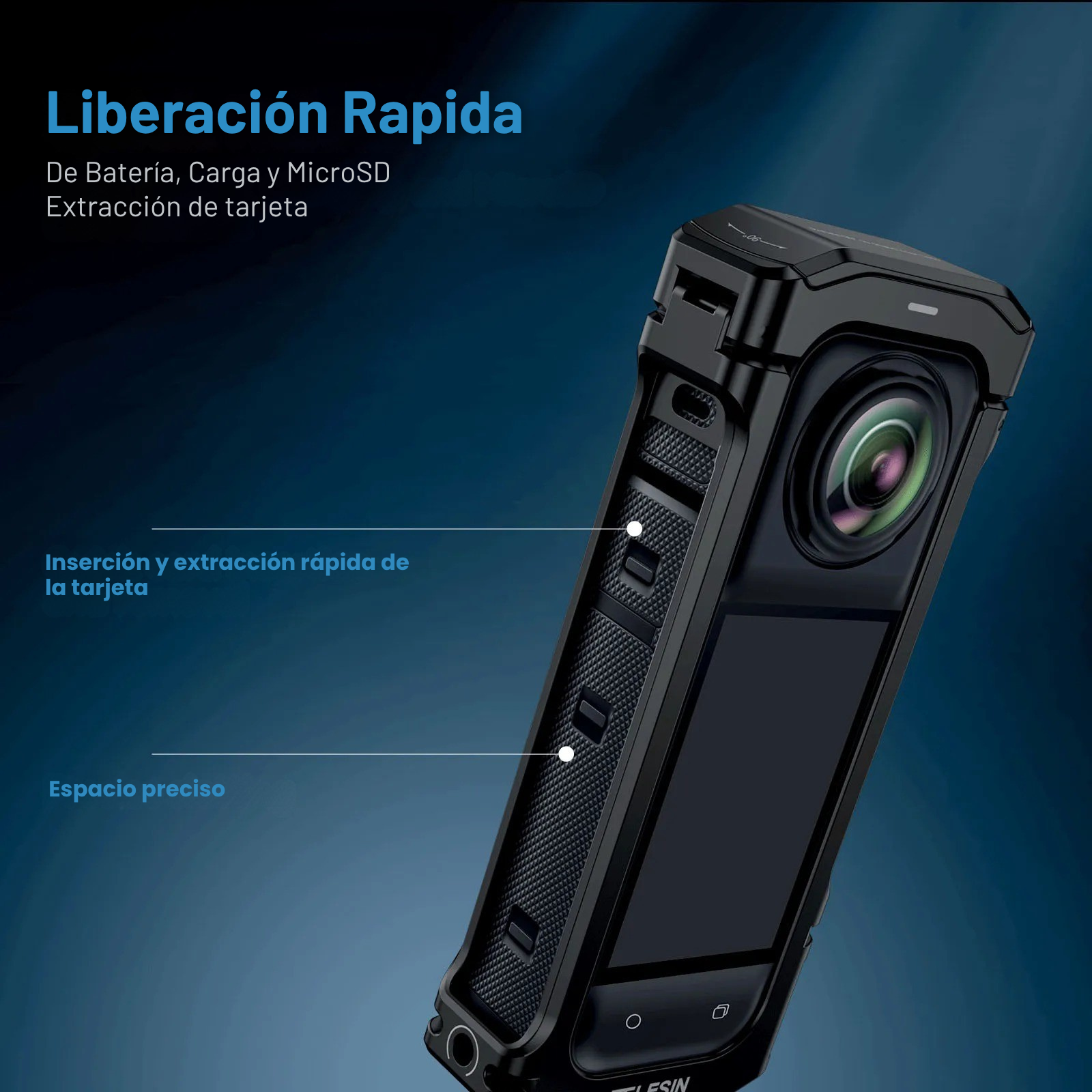 Jaula Aluminio Para Insta360 X4 Protector Cámara Soporte-6