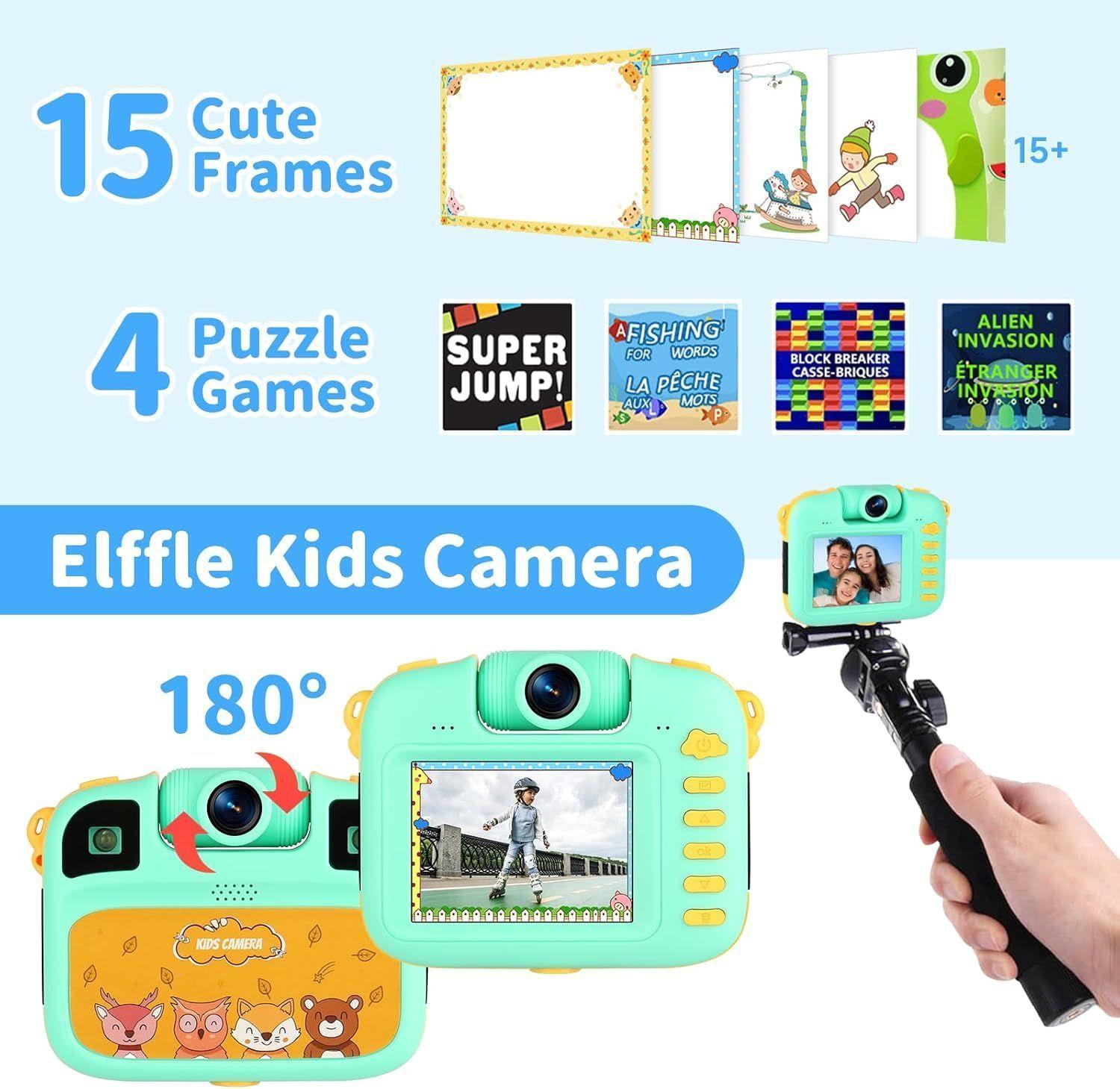 Cámara Deportiva Infantil Impermeable 1080P Pantalla Acción-4