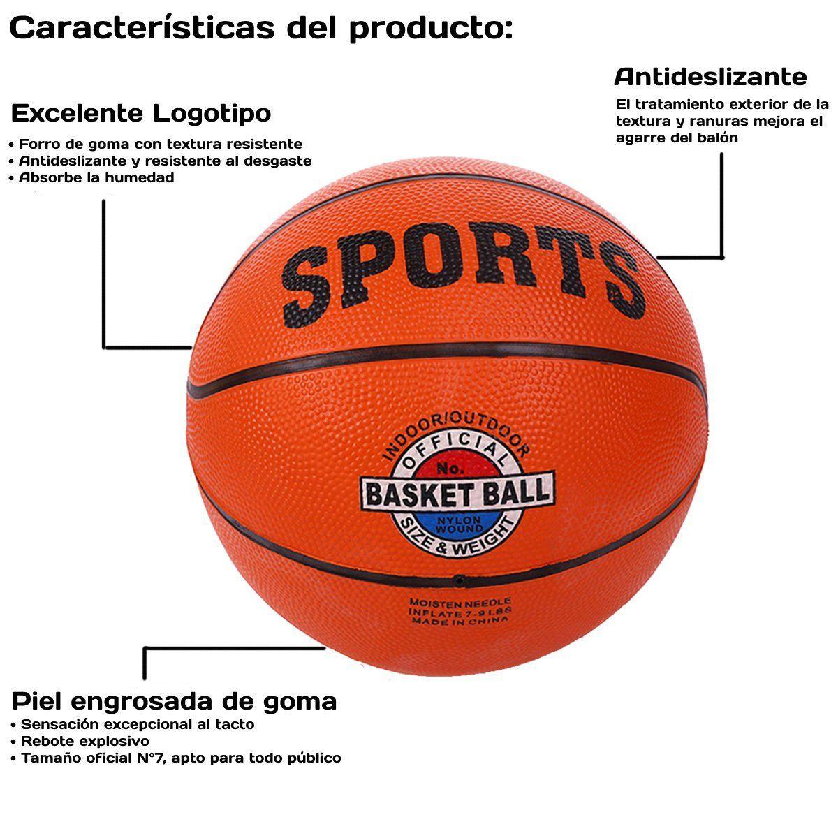 Balón De Basquetball Sports N°7 Basket-4