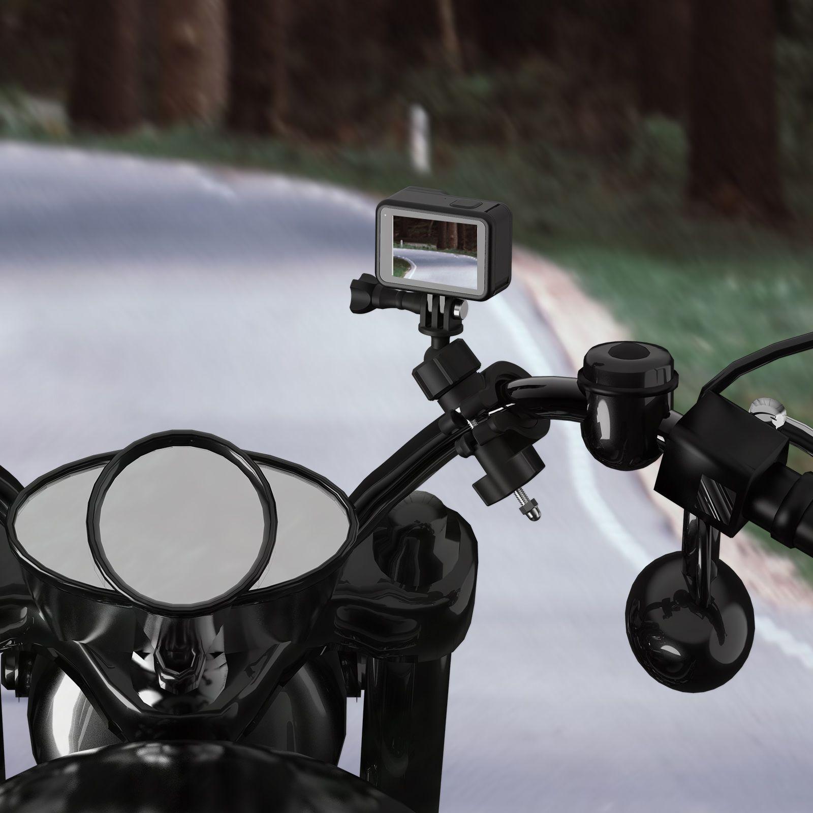 Soporte Bicicleta Cámara Acción Clip 360° Manubrio Ajustable-6