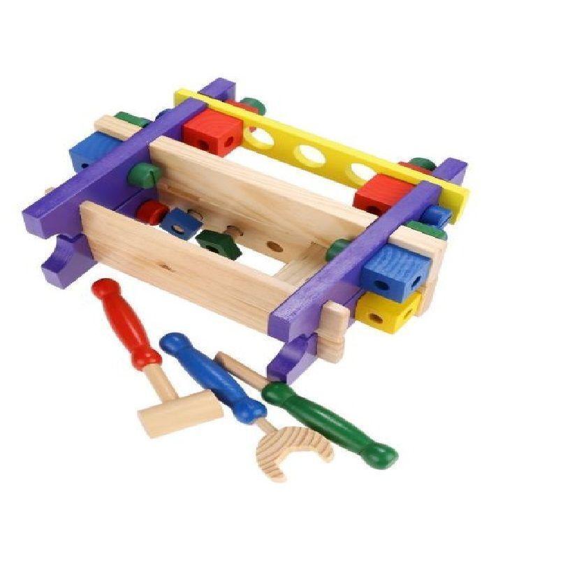 Banco De Herramientas De Madera Juguete Para Niños-2