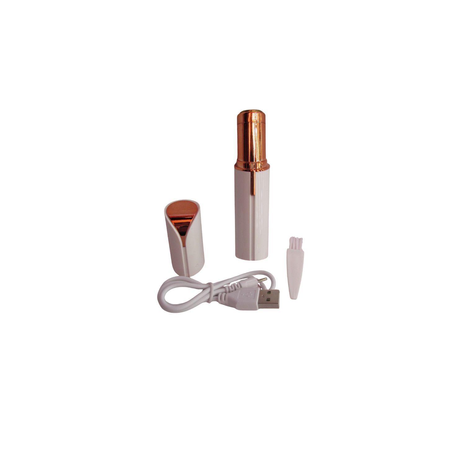 Depiladora De Vello Facial Para Mujer Recargable Usb Blanco-3