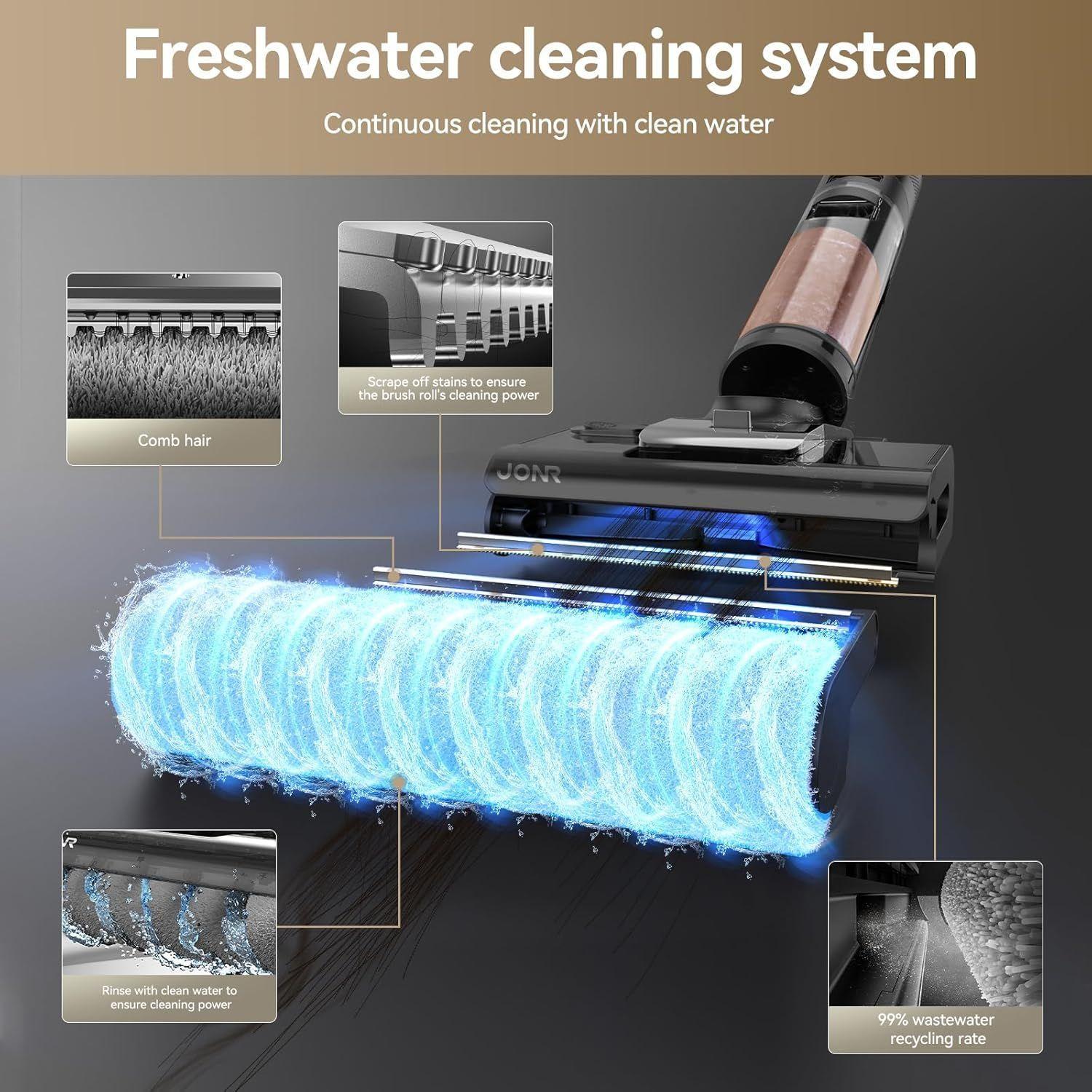 JONR ED12 Pro Max Aspiradora inal mbrica en seco y h medo con dise o plano de 180-4