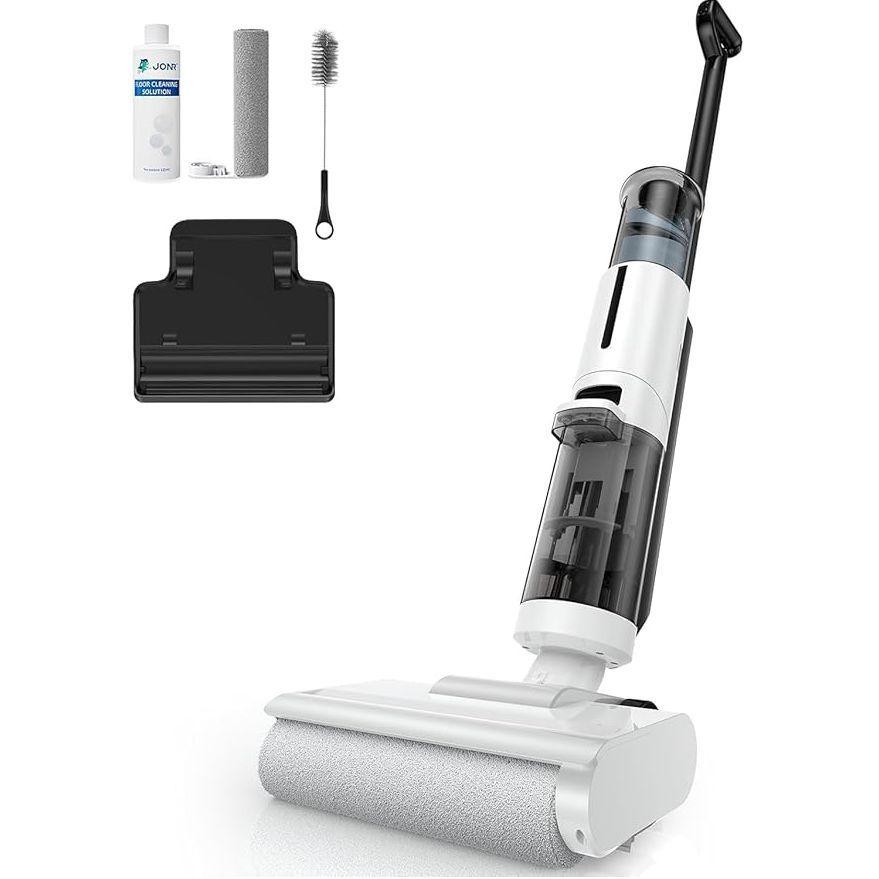 JONR ED12 Lite – Aspiradora en seco y húmedo, sin cable, con autolavado, limpieza de bordes-0