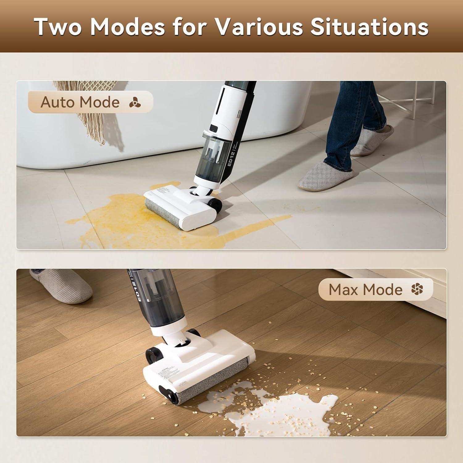 JONR ED12 Lite – Aspiradora en seco y húmedo, sin cable, con autolavado, limpieza de bordes-5