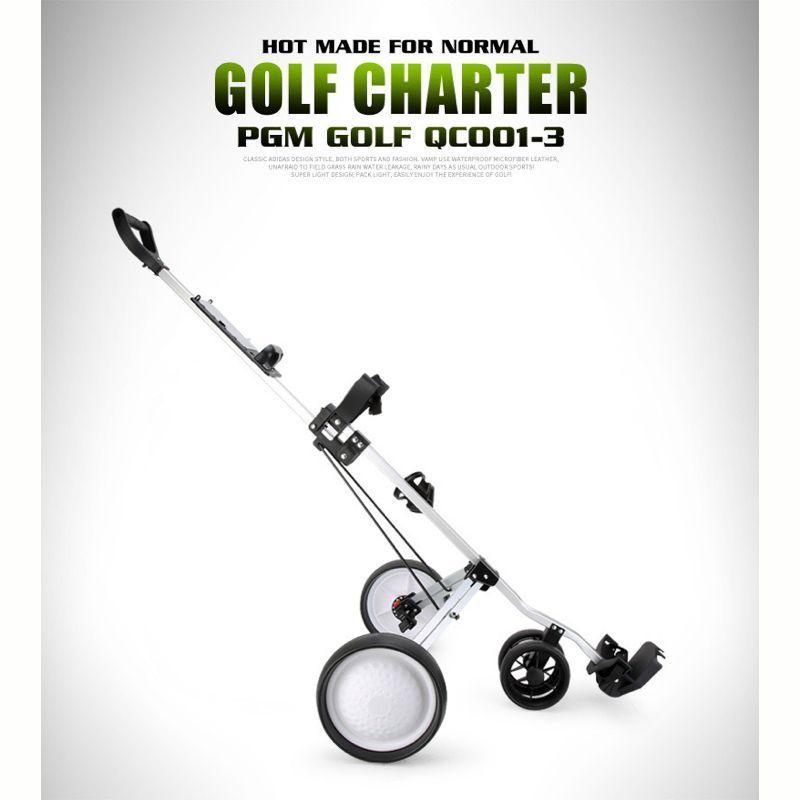 Carro De Golf 4 Ruedas Plegable Carrito Manual y Ligero-2