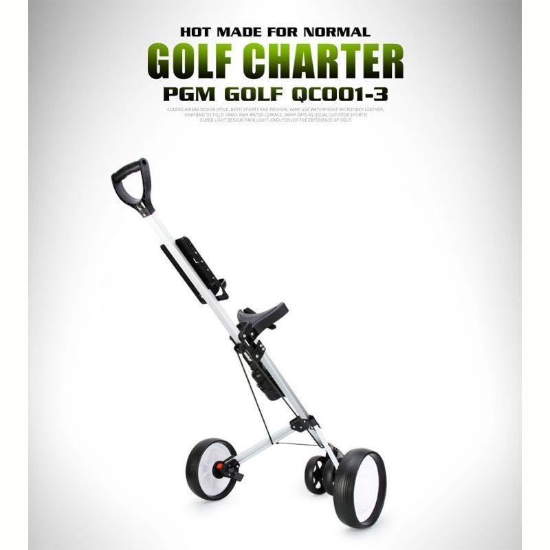 Carro De Golf 4 Ruedas Plegable Carrito Manual y Ligero-4