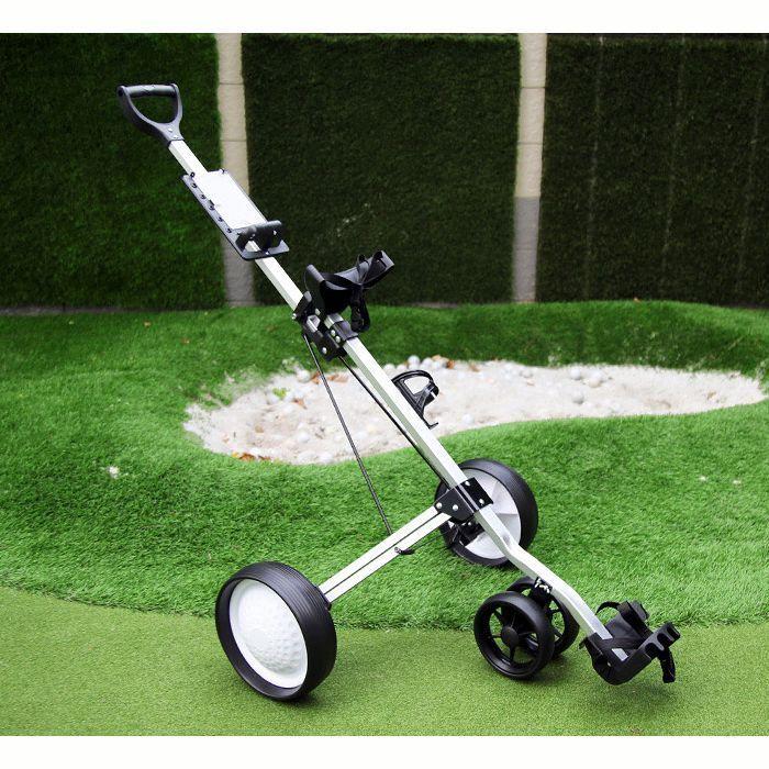 Carro De Golf 4 Ruedas Plegable Carrito Manual y Ligero-6