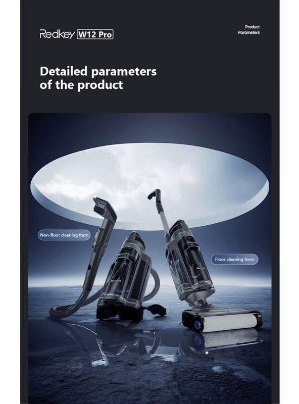 Redkey Redroad aspiradora W12 Pro 3 en 1 para el hogar, máquina de lavado, autolimpieza, sofá etc-2