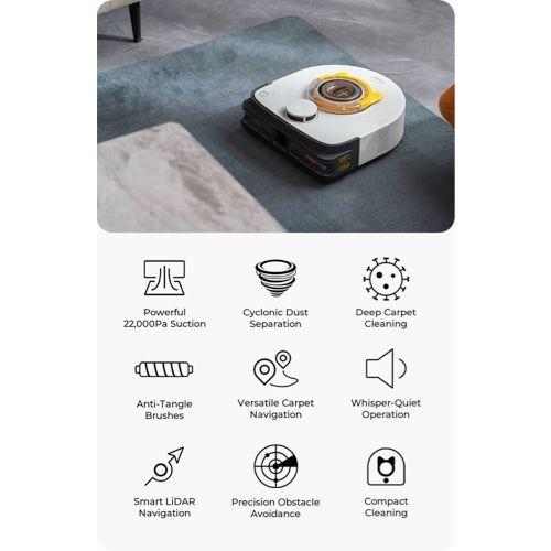 Ubpet V10 Robot aspirador para pelo de mascotas, 22000PA Succion ideal para alfombras-2