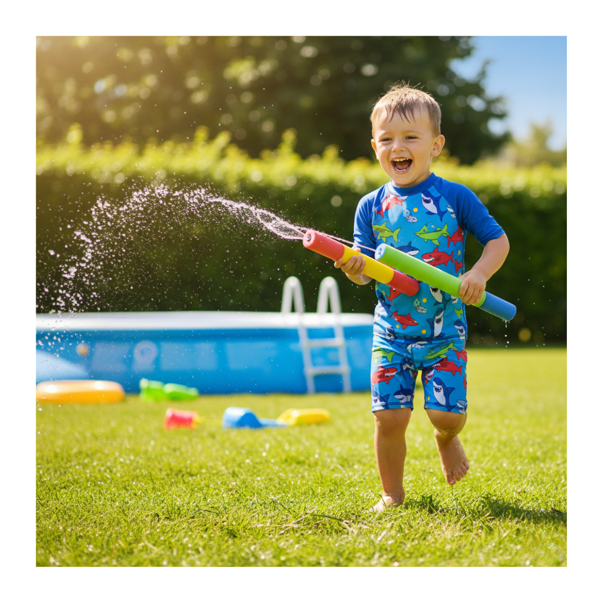 Pack 6 Unidades Pistola Lanza Agua Espuma Verano Piscina 30 Cm-7