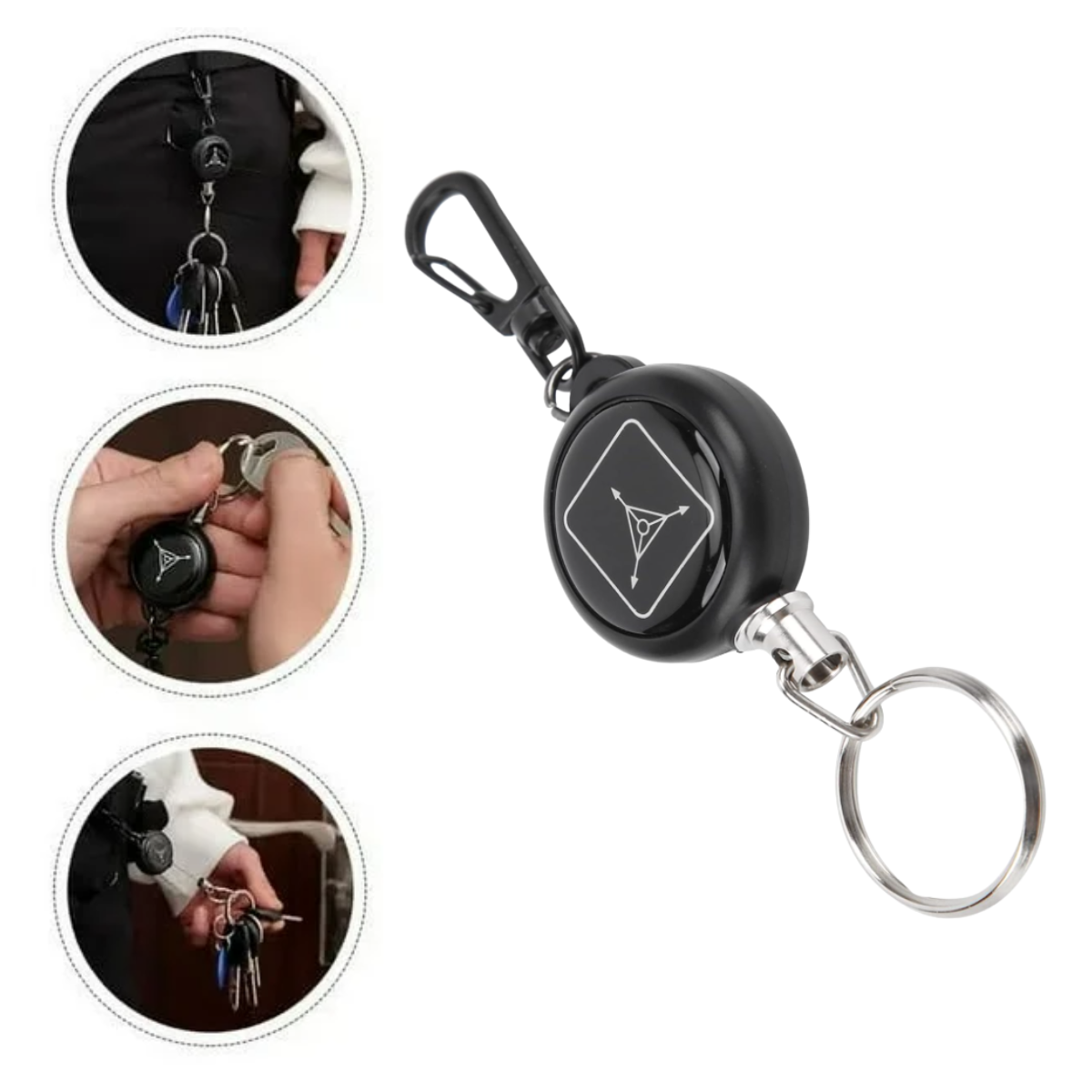 Llavero Retráctil Cuerda De Alambre De Acero Diseños Varios-3