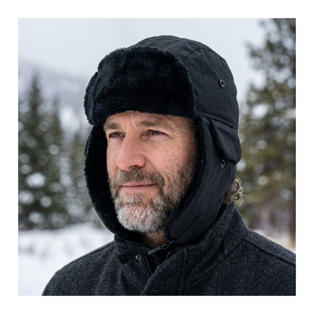 Gorro Ruso Unisex Cálido De Lona Invierno Modo Aviador-6