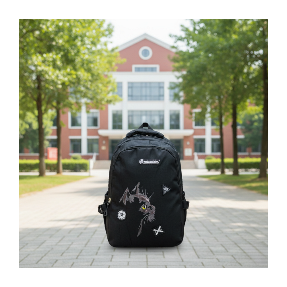 Mochila Bolso Juvenil Estilo Urbano Estampado De Gato 25l-6