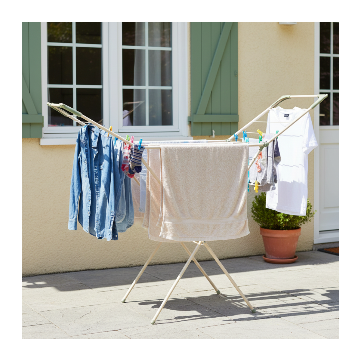 Tendedero Metálico Plegable Acero 98cmx63cmx48cm-5