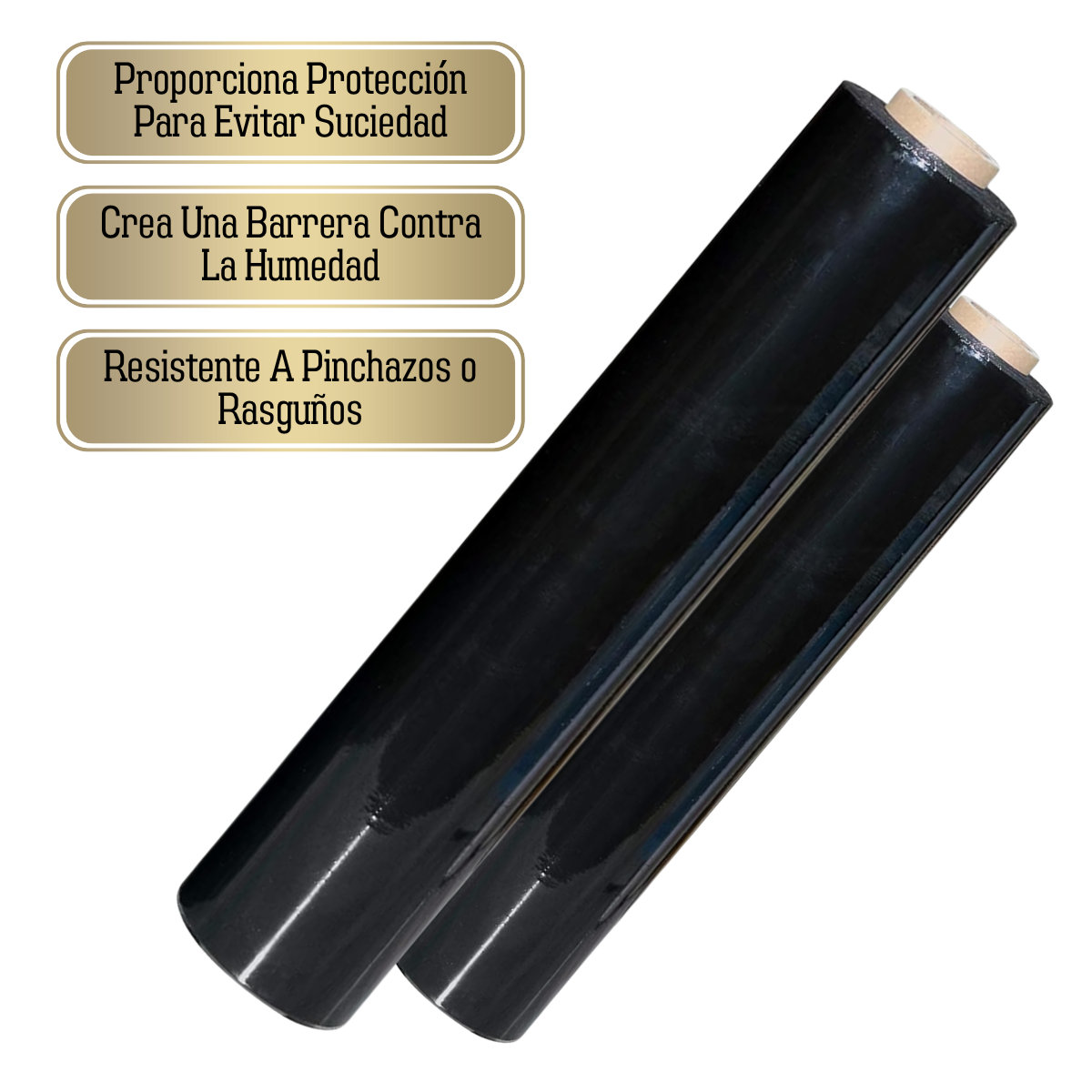 Alusa Industrial Mudanza 3kg Film Plastico Negro De Embalaje-5