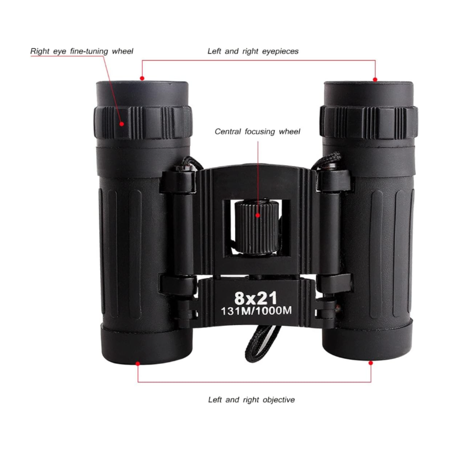 Binocular Comet Pequeño 8X21 Impermeable Camping Senderismo-4