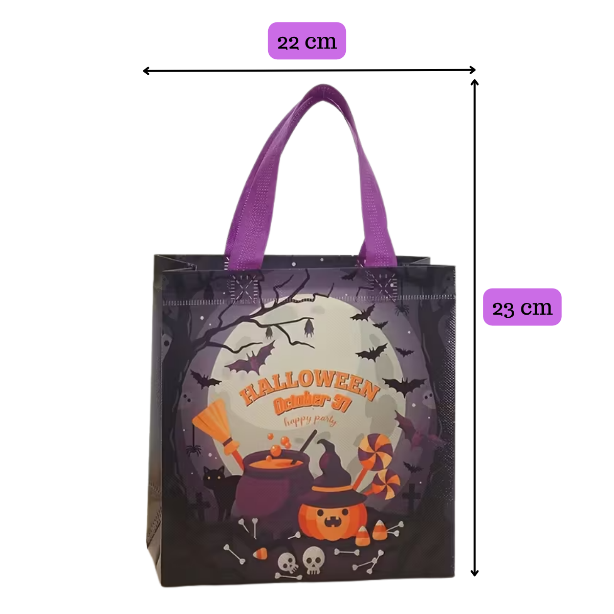 Pack 12 Bolsas Noche Brujas Celebracion Halloween 2025-2