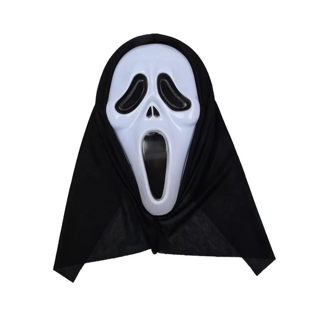 Máscara Scream Con Capucha Halloween Disfraz Cosplay-0