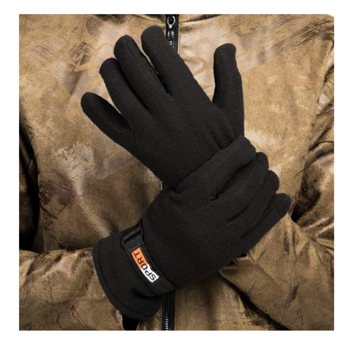 Guantes Forro Polar Ajustable Sport World Blue Estilo Polar-3