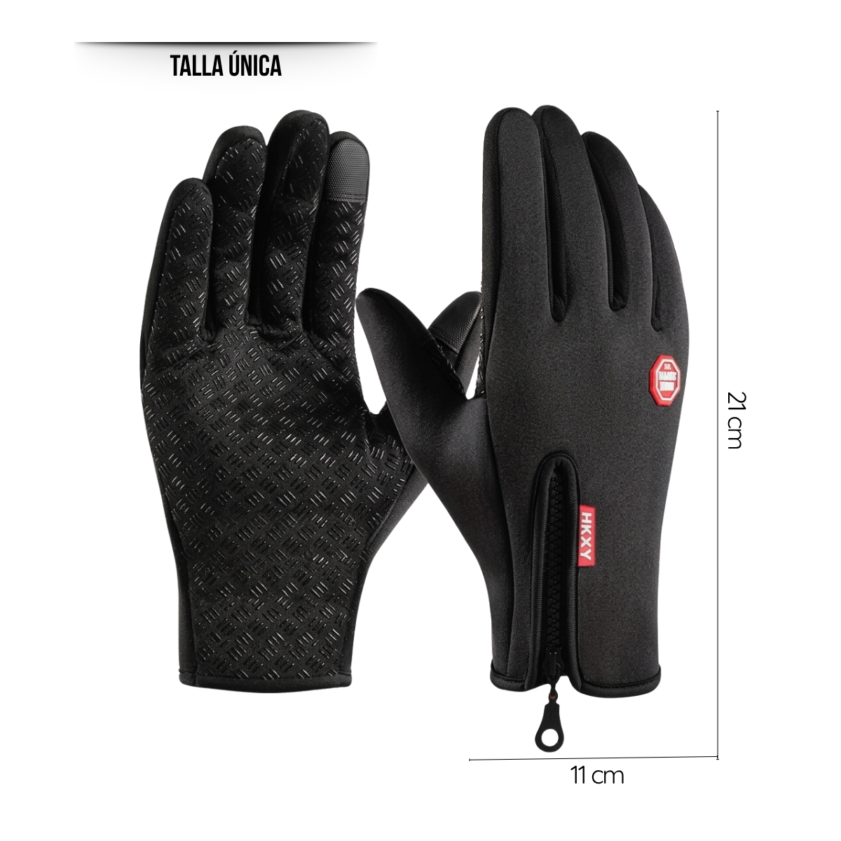 Guantes Térmicos e Impermeables para Ciclismo y Running con Pantalla Táctil y Palma-5