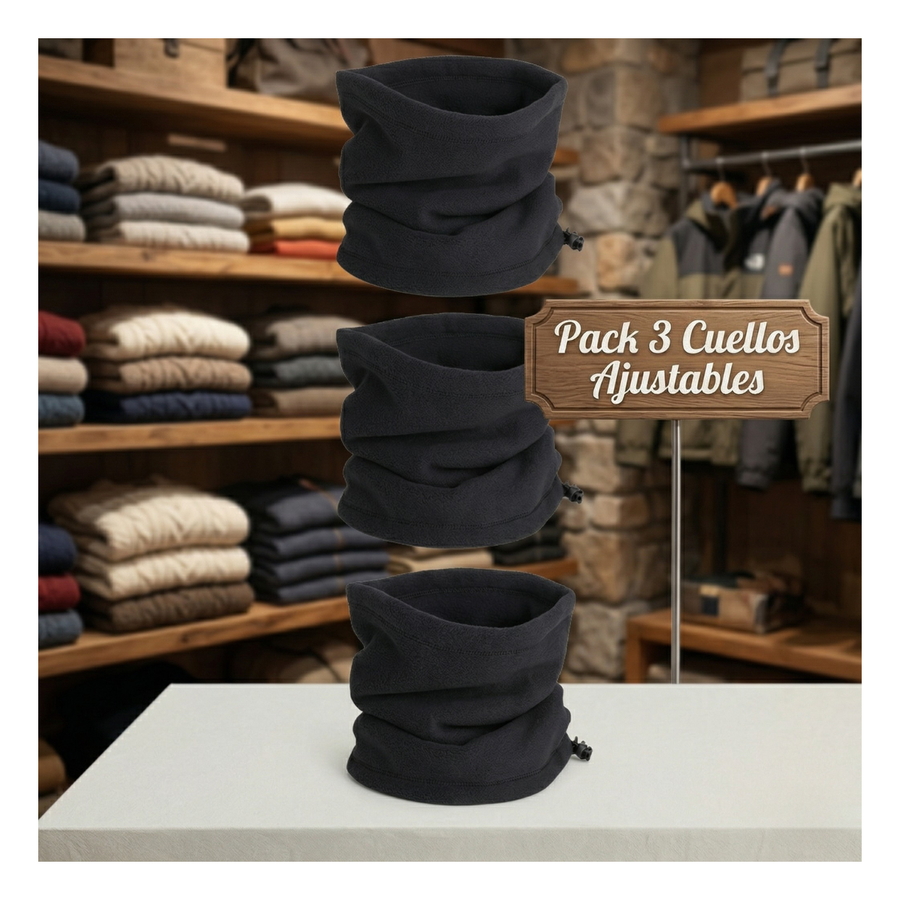 Pack 3 Cuellos Polar Suaves Calentadores Cómodos Unisex-1