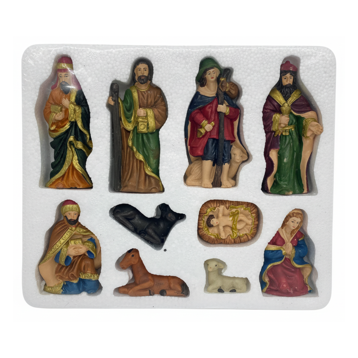 Pesebre Navideño (10) Figuras Navidad Hogar Decoración Nacimiento Navidad 2025-2