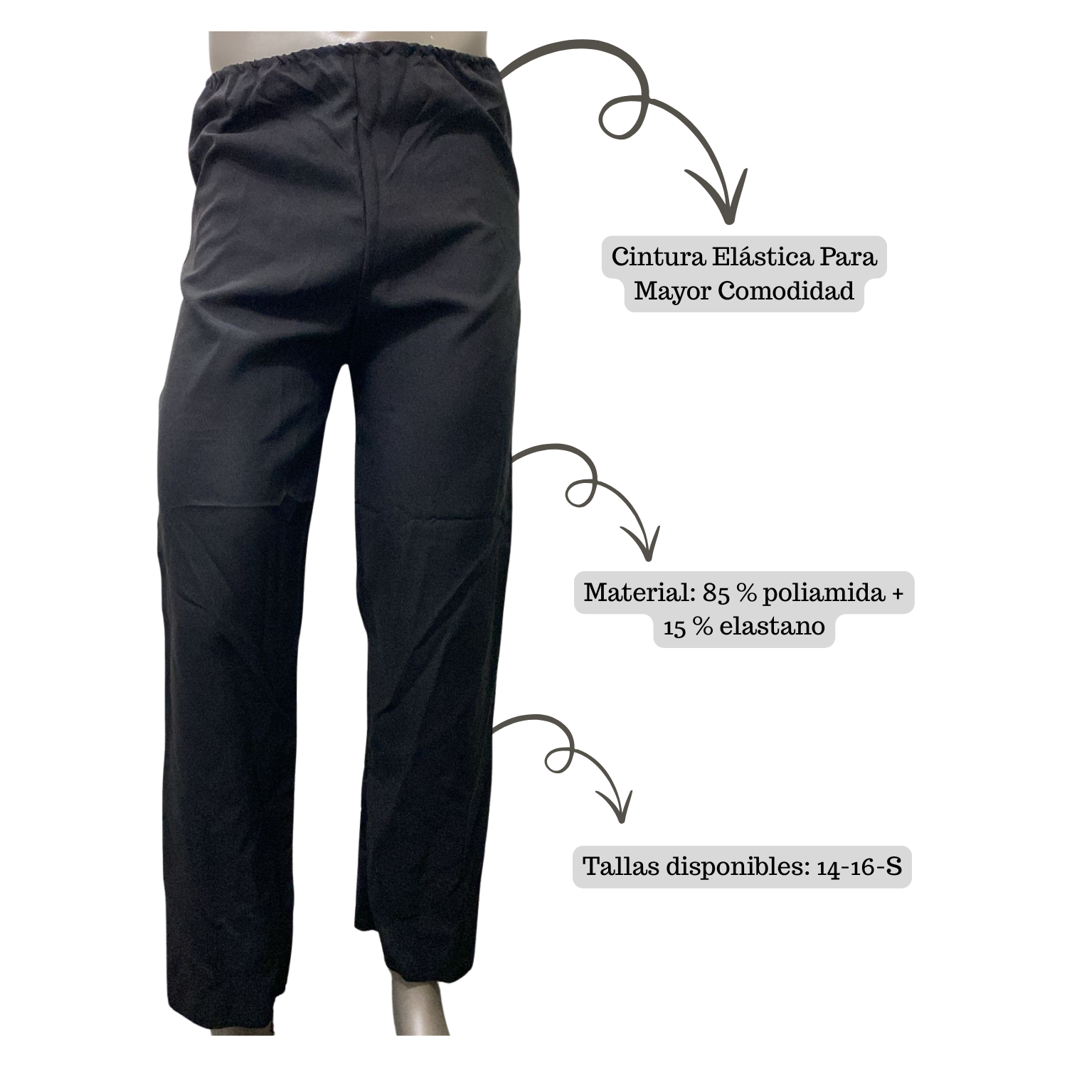 Pantalón Negro Huaso Juvenil Nortino Traje De Huaso Fiestas Patrias-1