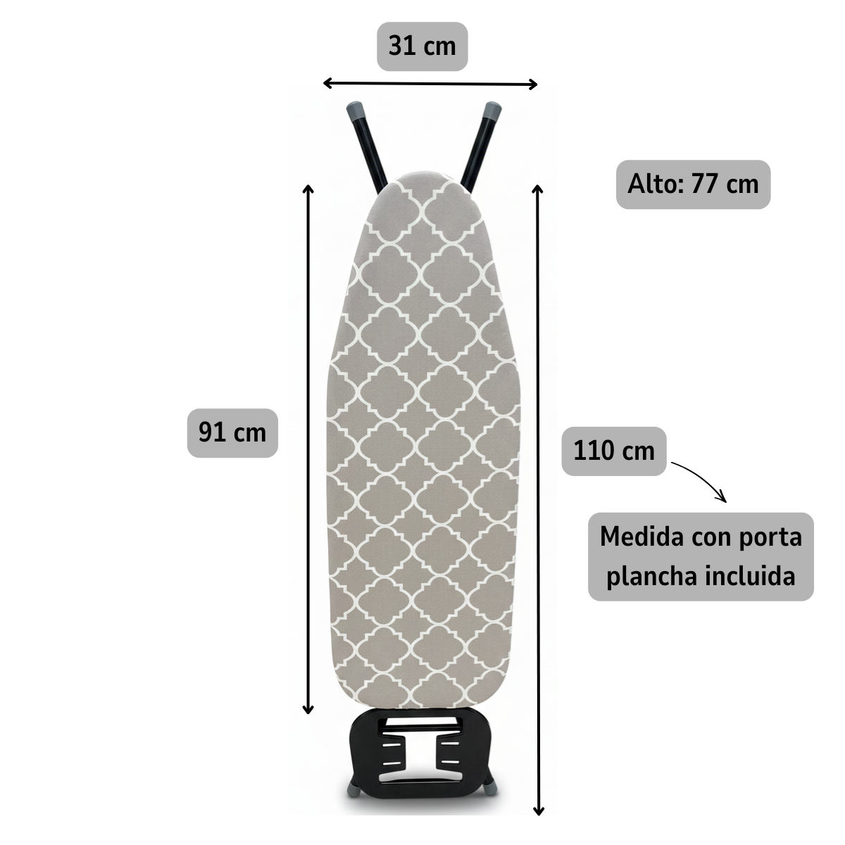 Tabla De Planchar Mesa De Planchar Home Metal Pp Tela Incluye Mini Tabla-6