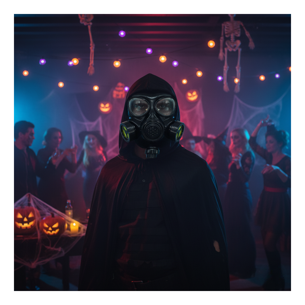 Mascara Hallowen Plastica Hazard Disfraz Hallowen 2025-4