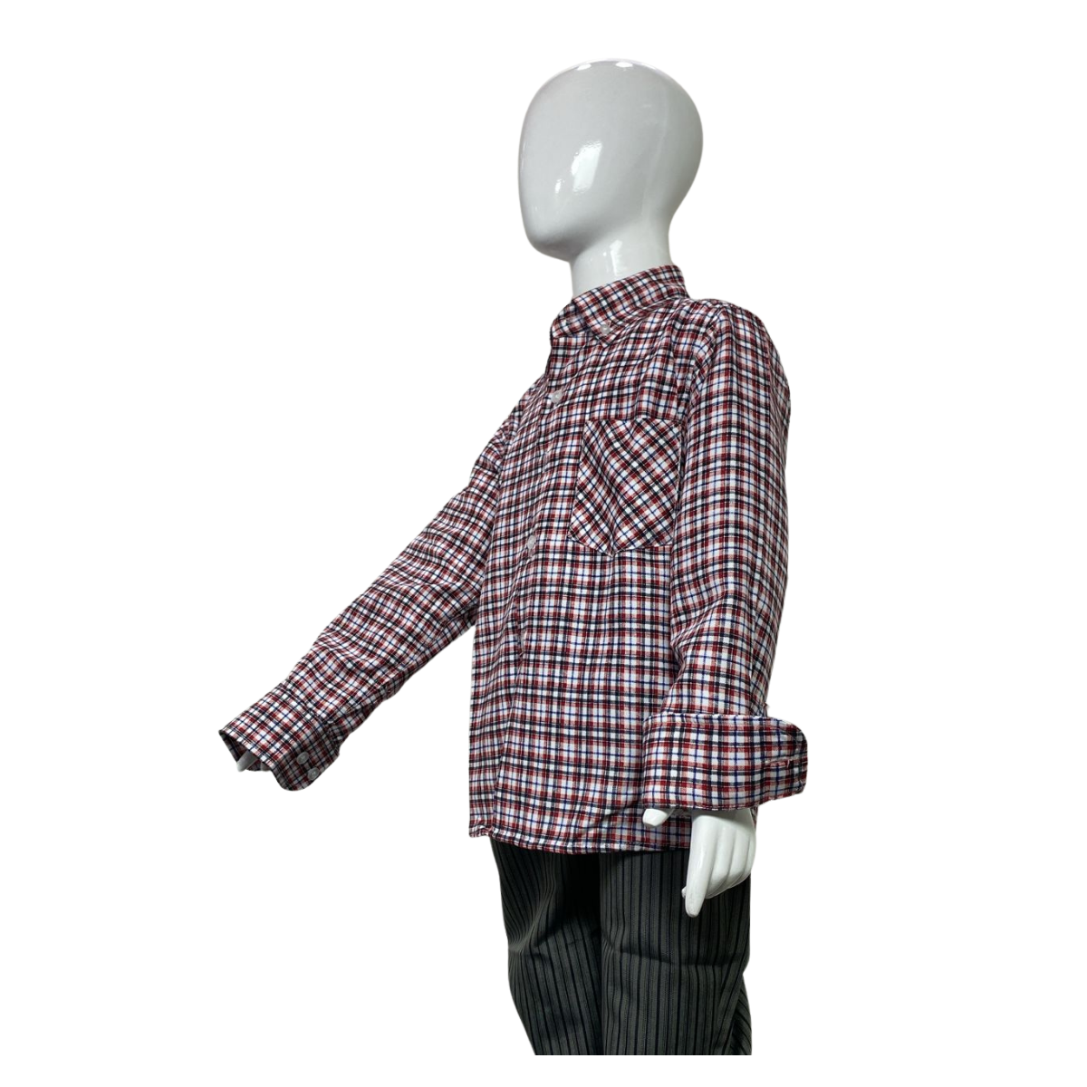 Camisa Cuadrille Traje Huaso Niño Y Juvenil Rojo Blanco Negro-3
