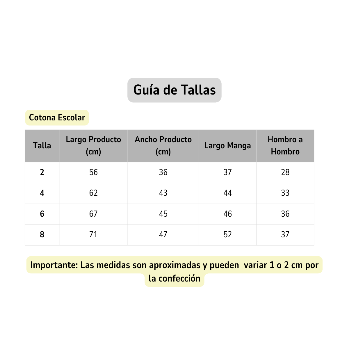 Cotona Escolar Colegio Infantil Confección Nacional-7