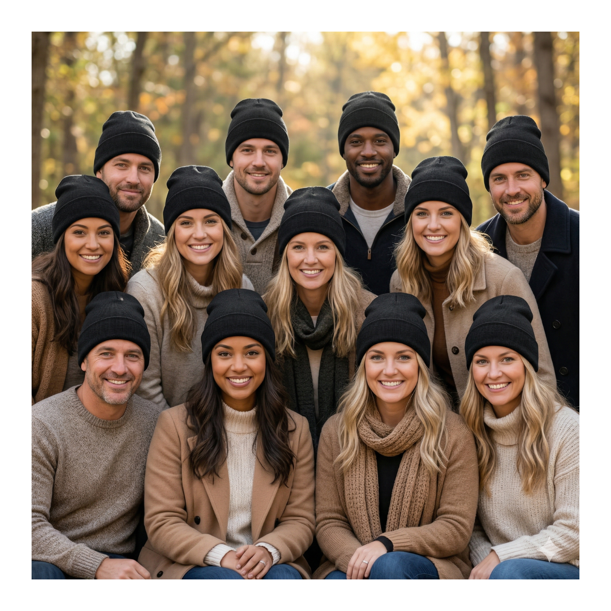 Pack 12 Gorros De Lana Con Doblez Adulto-4