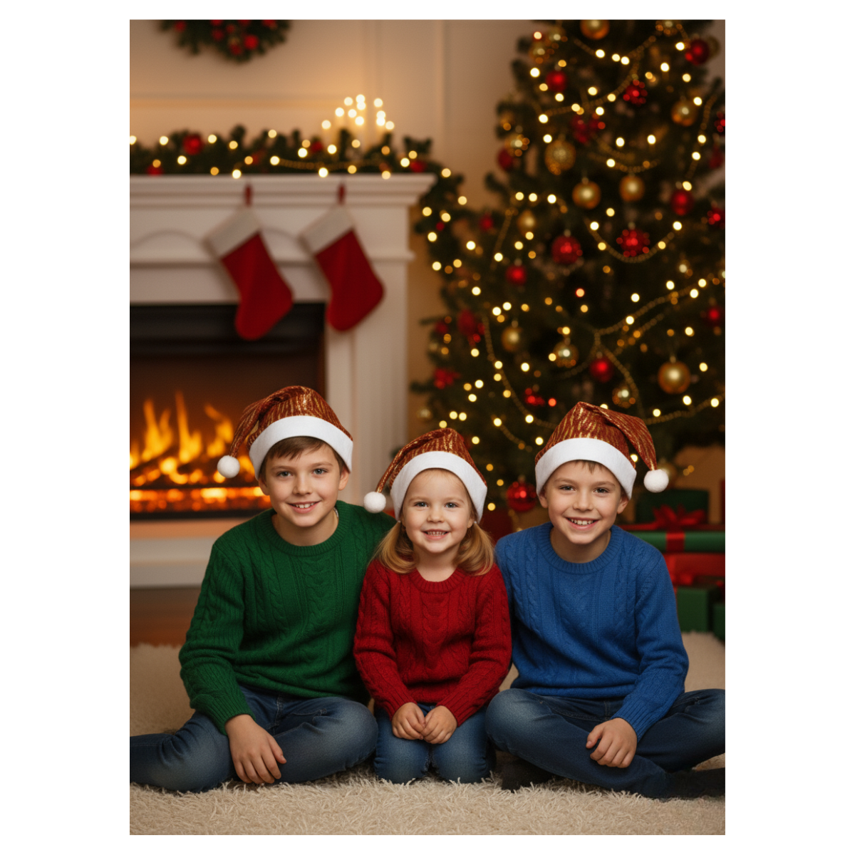 Pack 12 Gorros Viejo Pascuero Premium Navidad Festividad Diseños Varios-3