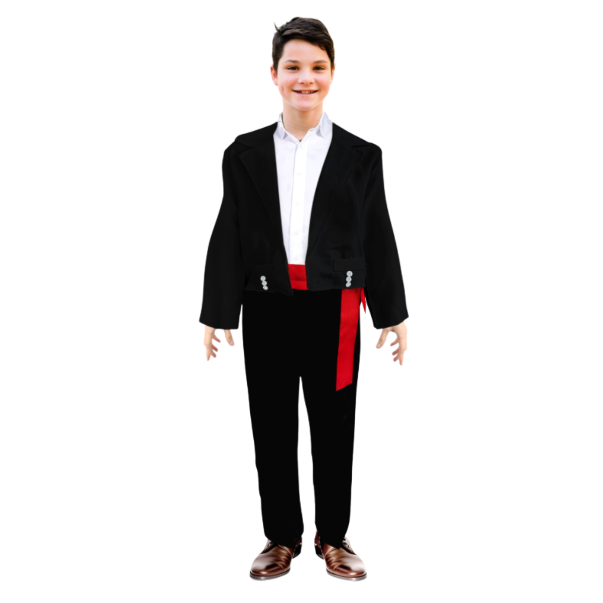 Traje Huaso Elegante Color Negro Niño Fechas Patrias-3