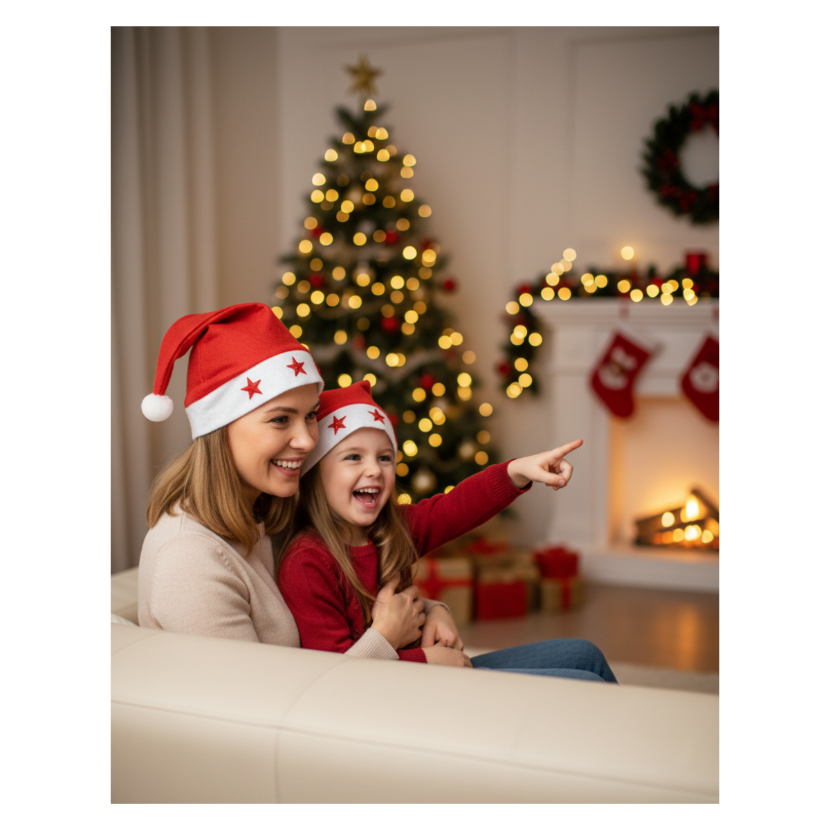 Pack 6 Gorros De Navidad Con Luces Viejo Pascuero Adorno Navidad 2025-3